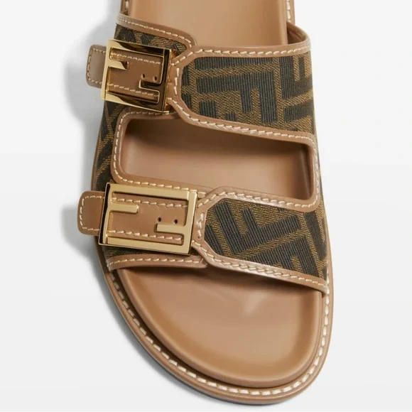 Fendi Feel Jacquard Sandal, Slides, Shoes - Picture 14 of 16